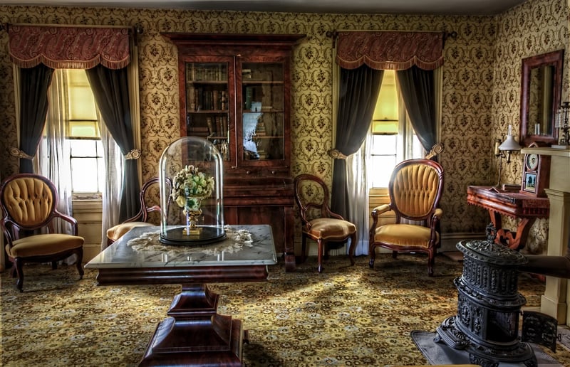 Living Room with Mirrors